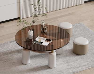 现代茶几3D模型下载